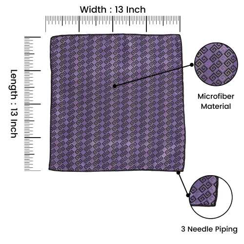Purple Pocket Square Combo for Men