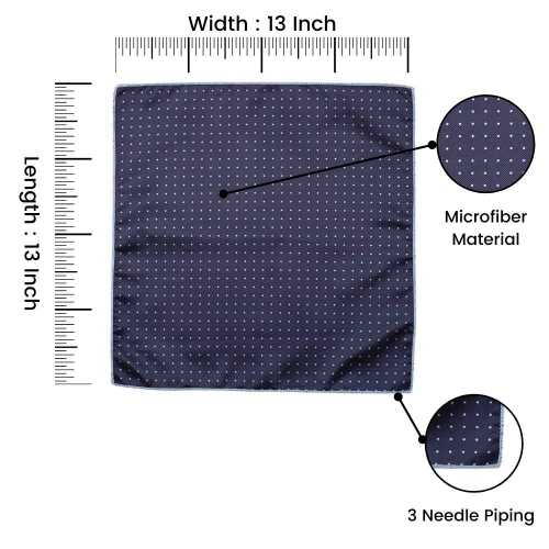 Navy Blue Pocket Square Combo for Men