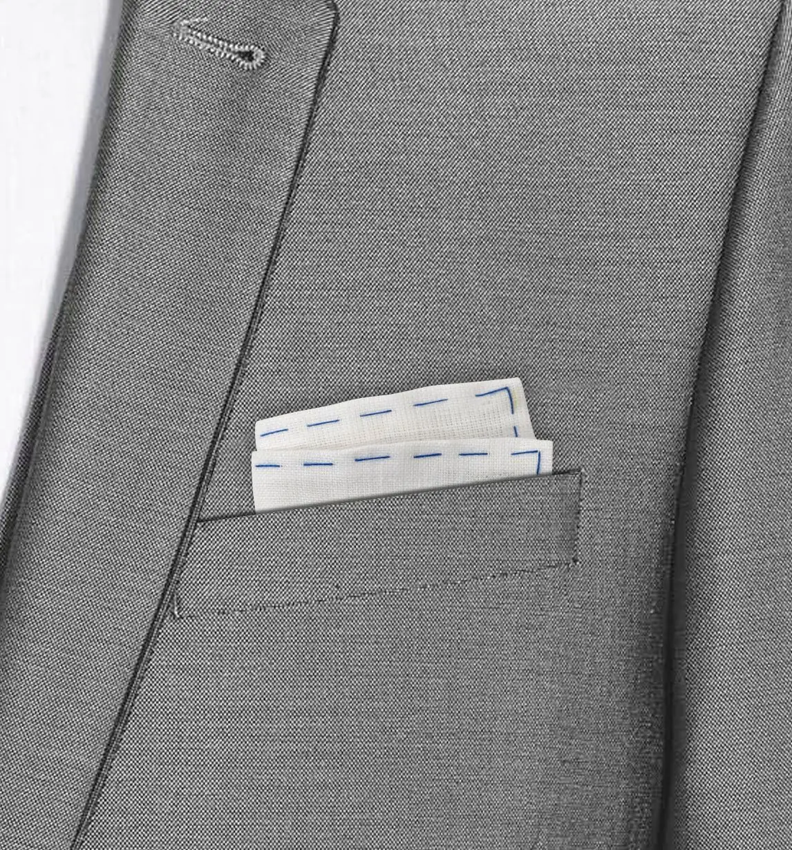 White Pocket Square for Men