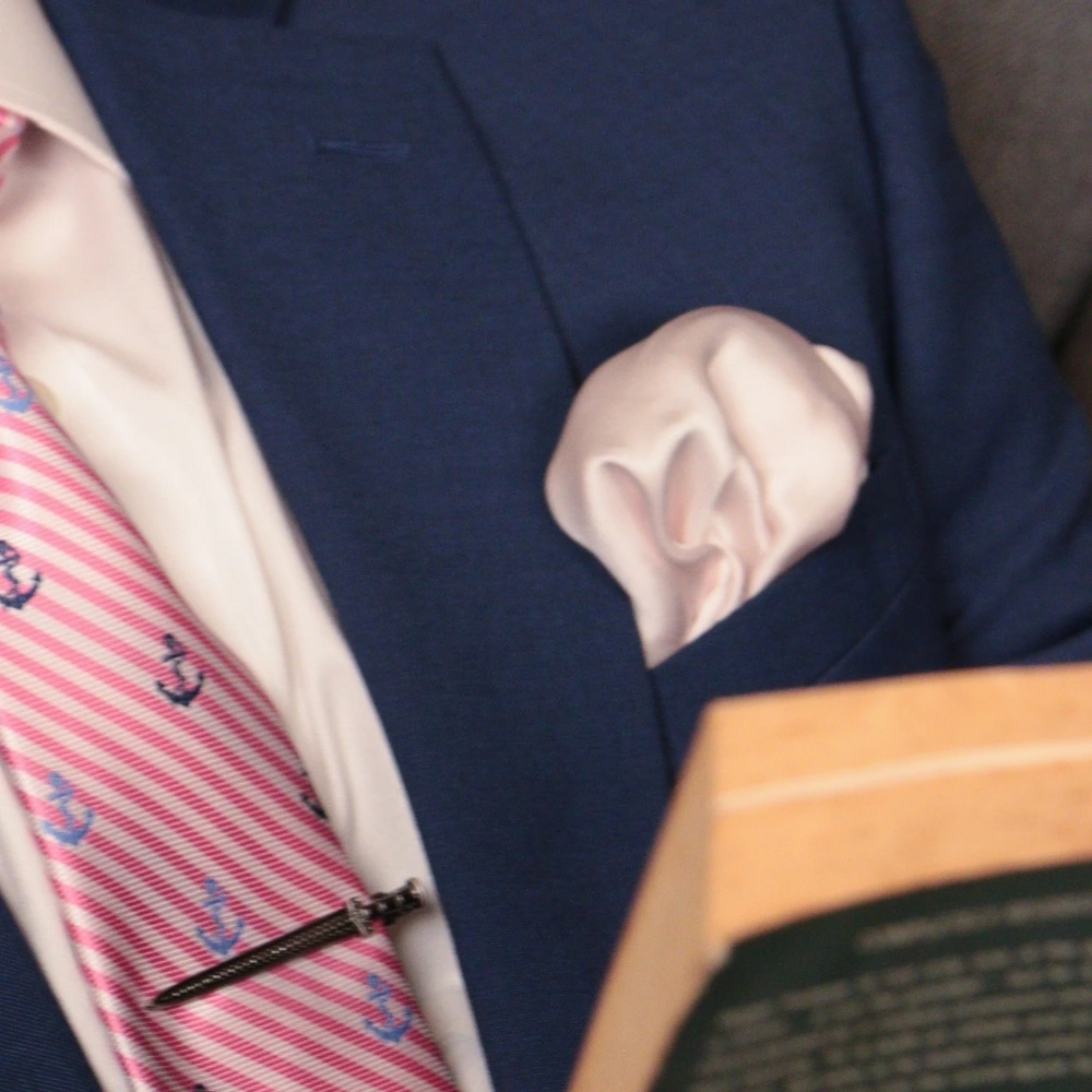 Pink Pocket Square for Men