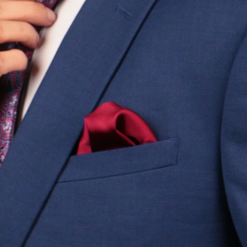 Burgundy Pocket Square for Men