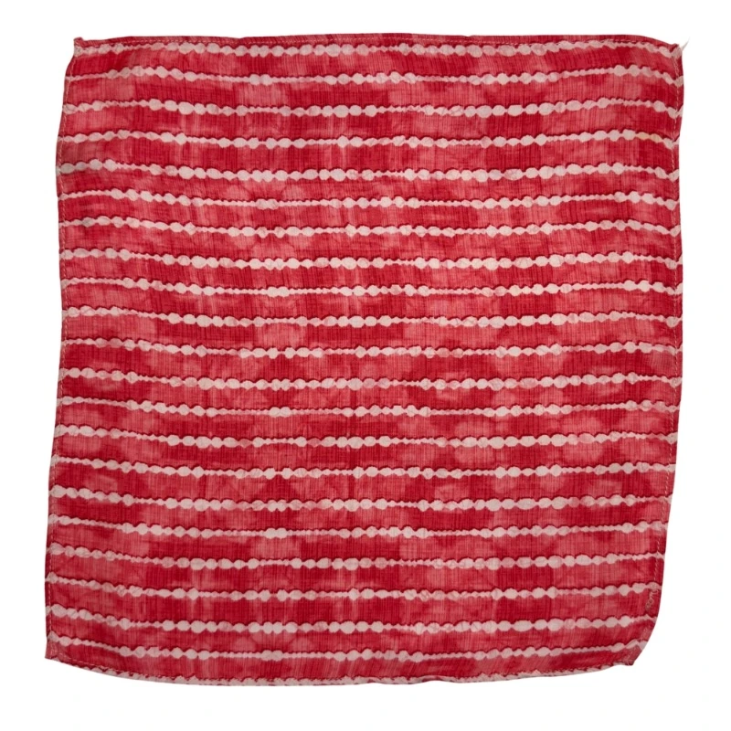 Red Geometric Pocket Square for Men