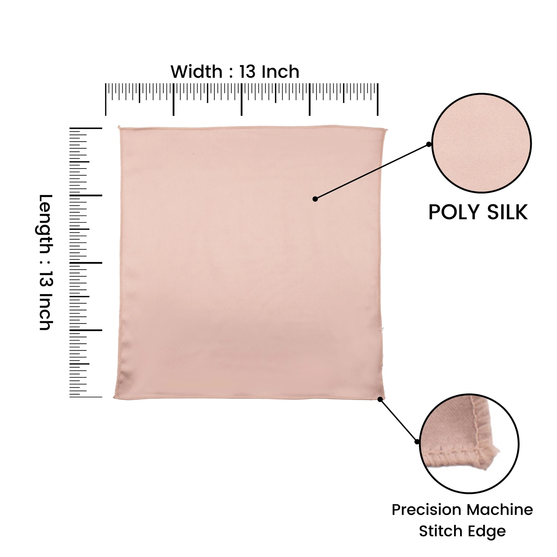 Beige Pocket Square for Men