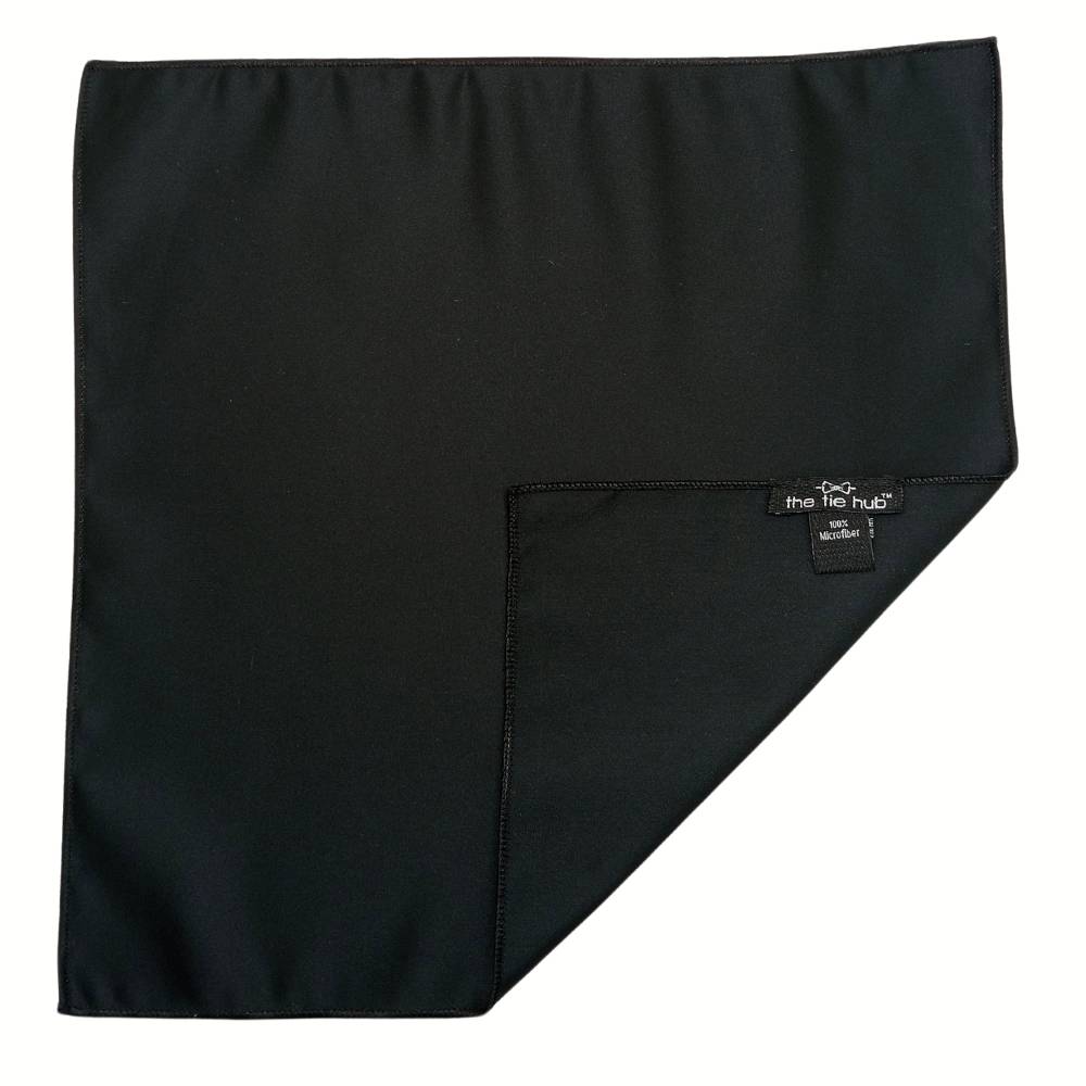 Black Pocket Square for Men