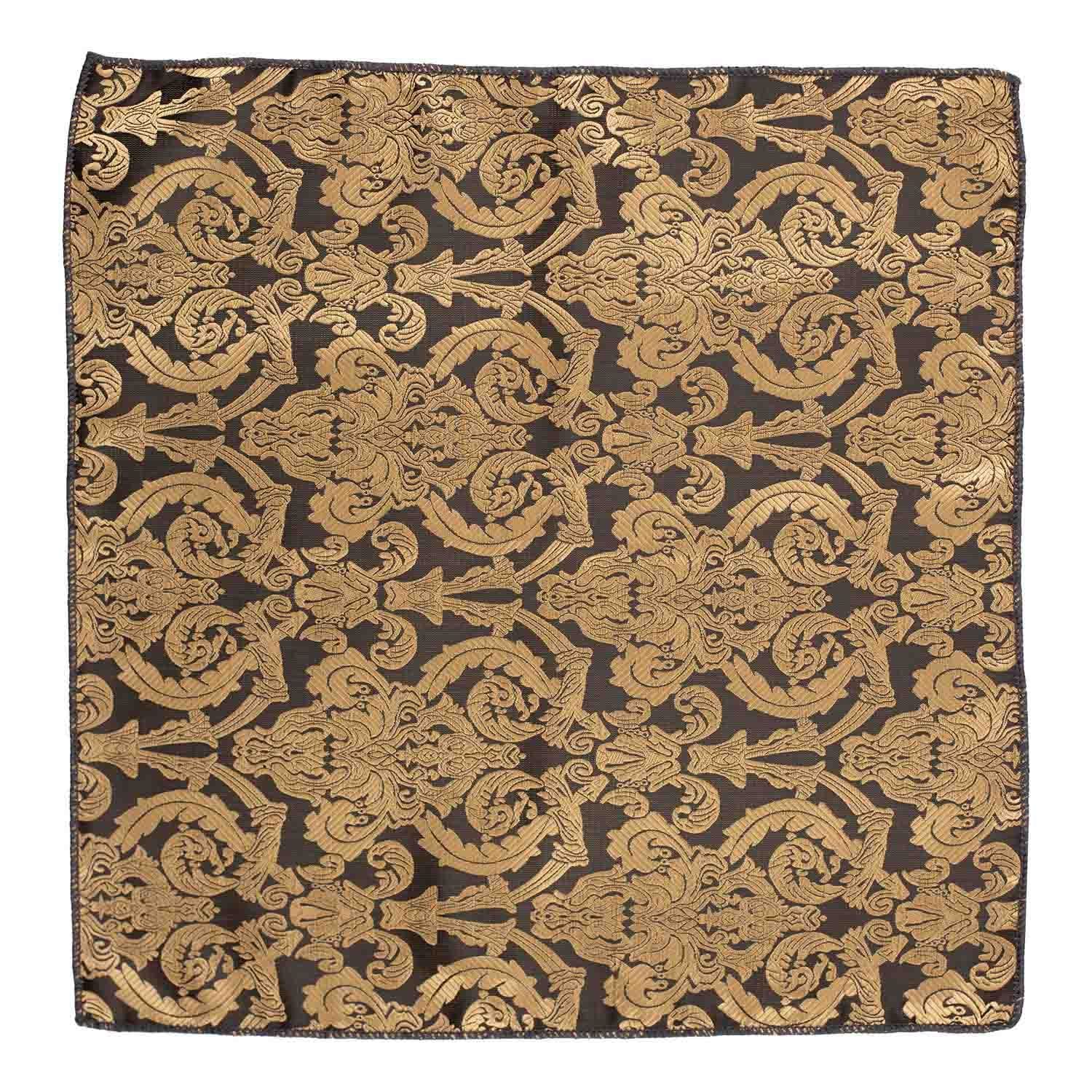 Gold Geometric Pocket Square for Men