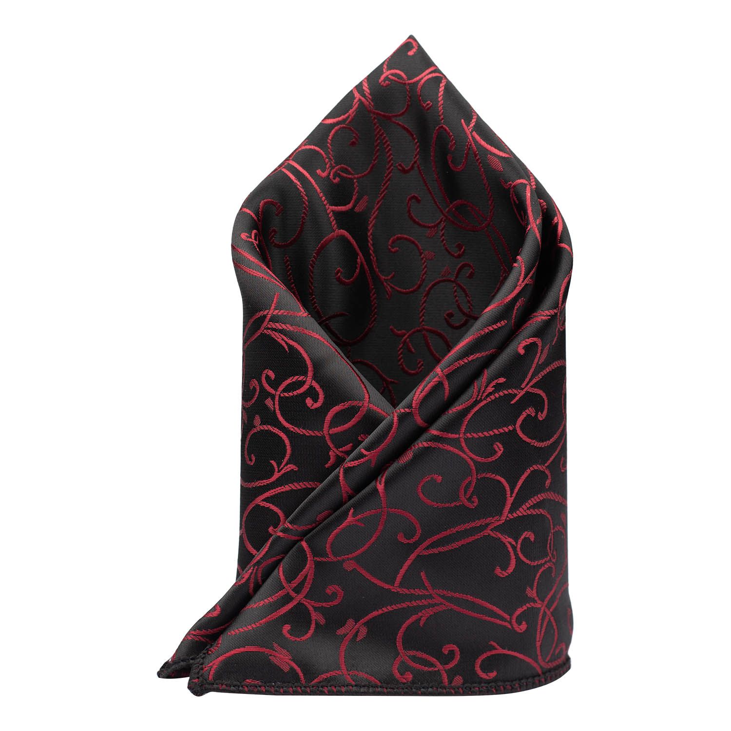 Burgundy Paisley Pocket Square for Men