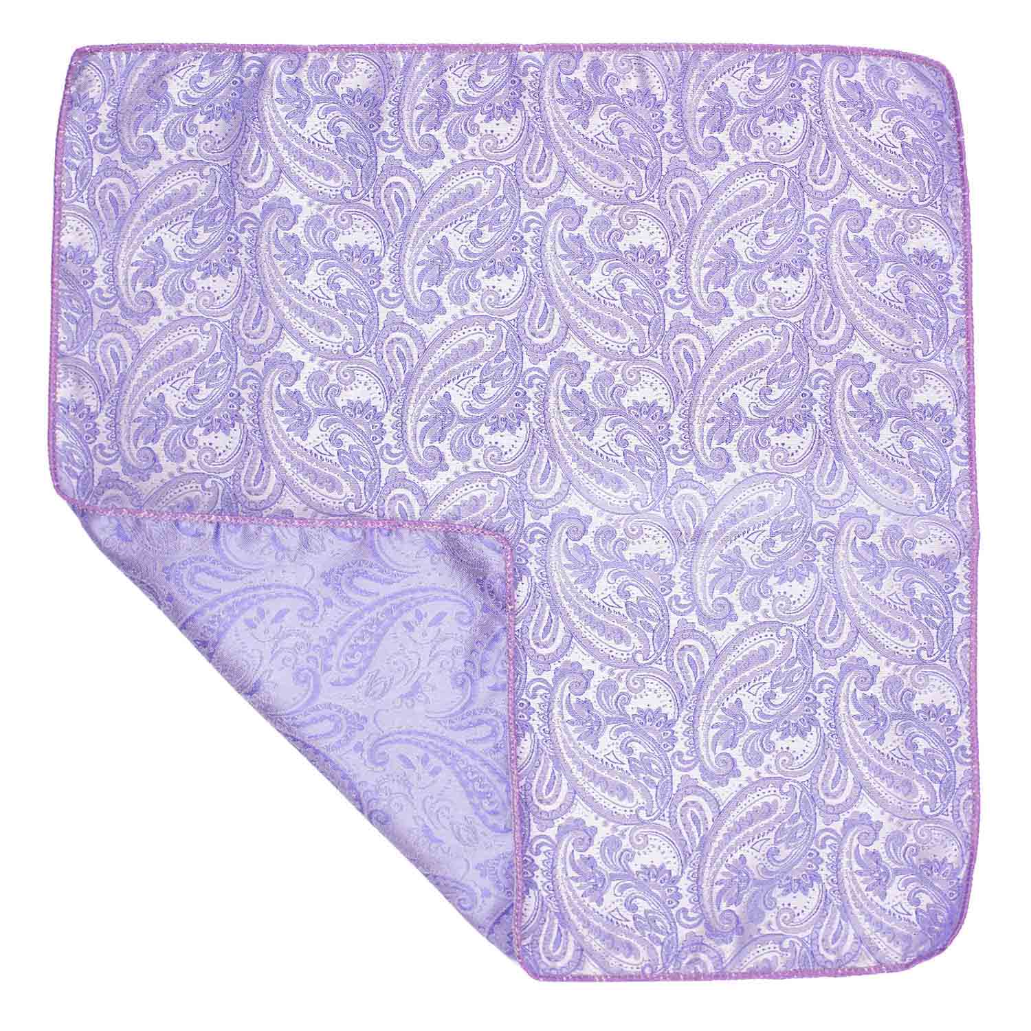 Purple Paisley Pocket Square for Men