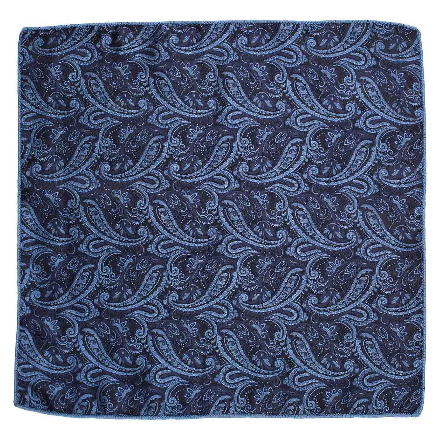 Blue Paisley Pocket Square for Men