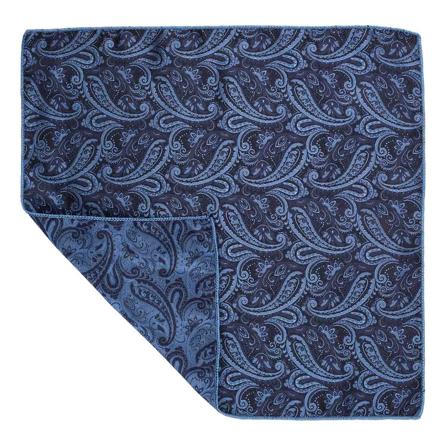 Blue Paisley Pocket Square for Men