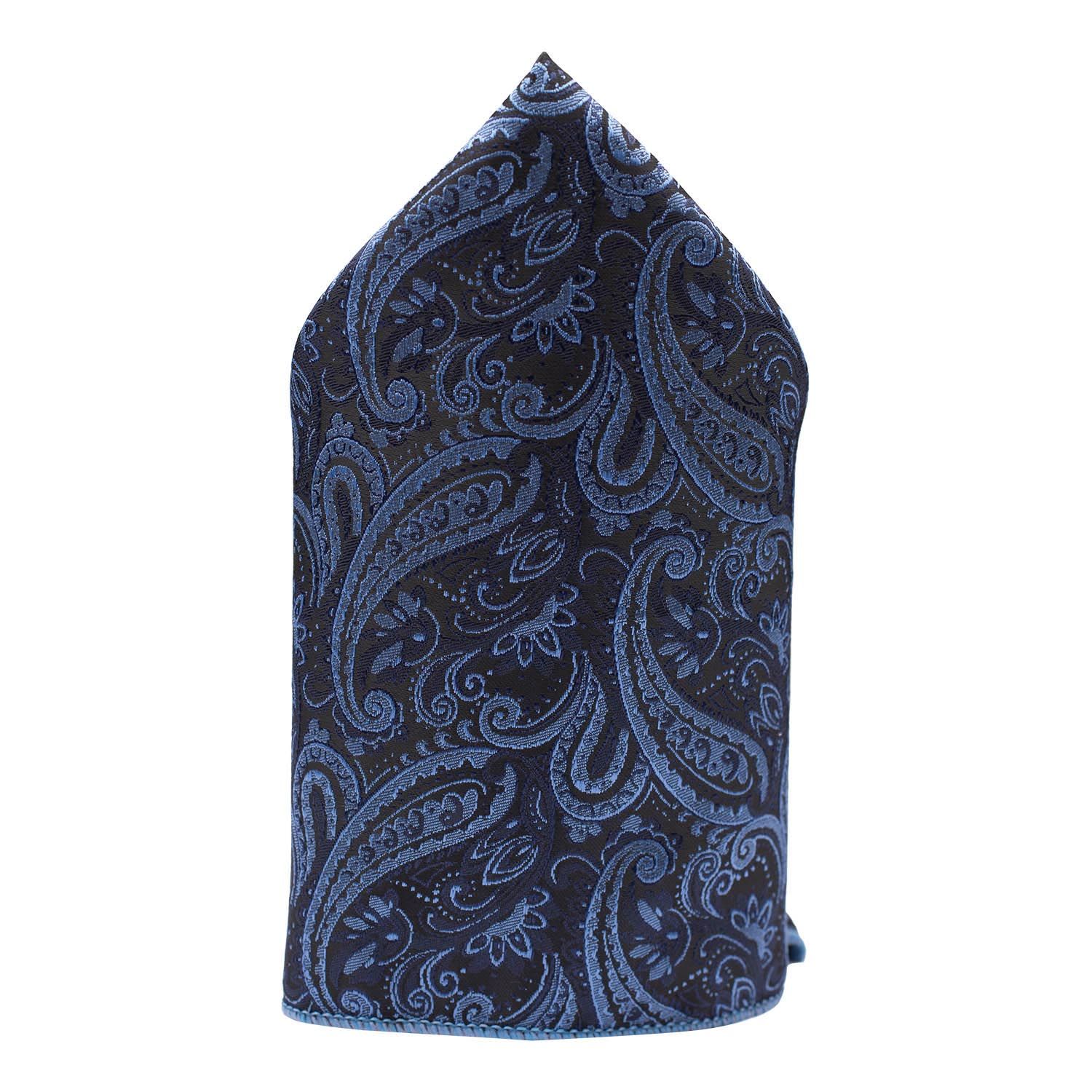 Blue Paisley Pocket Square for Men