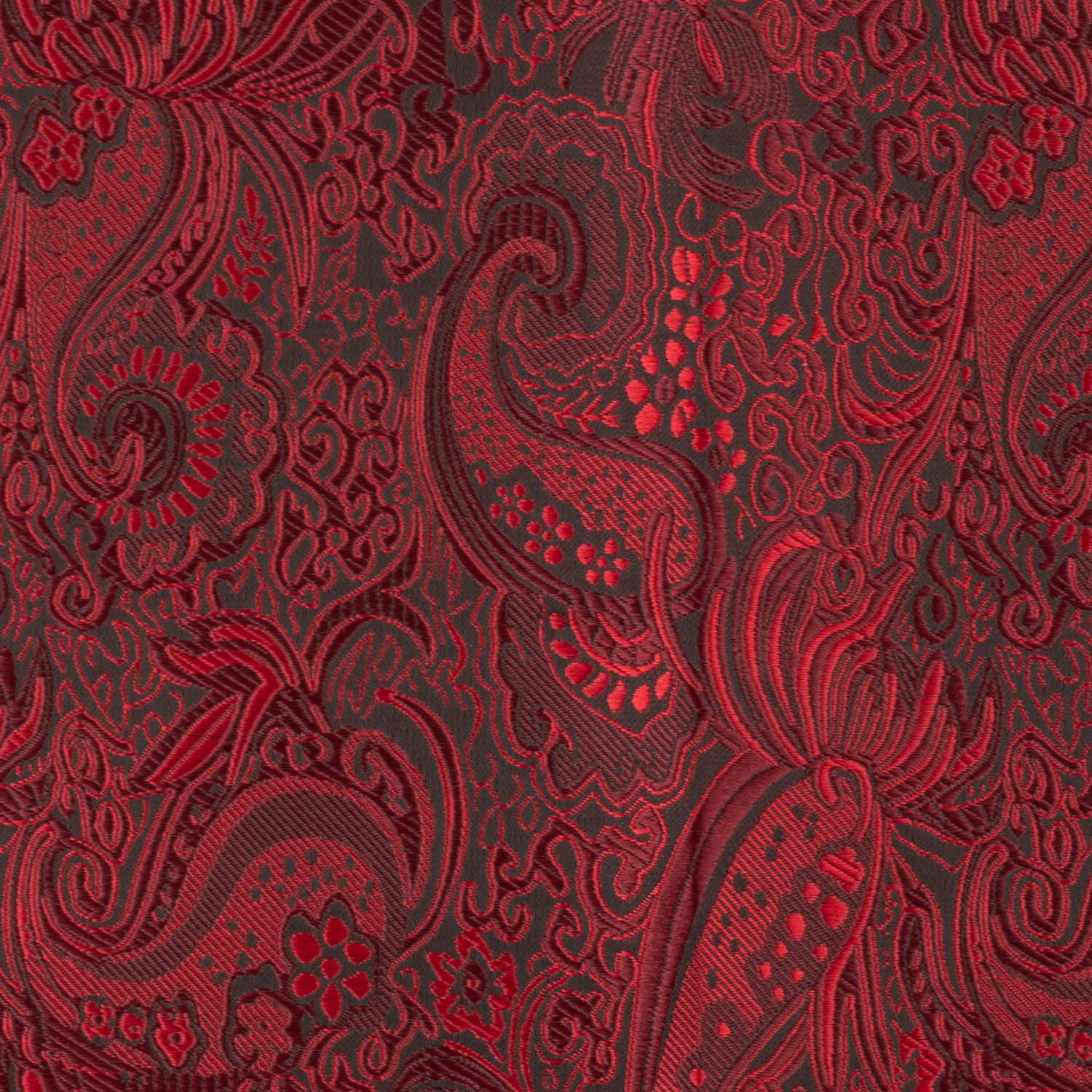 Burgundy Paisley Pocket Square for Men