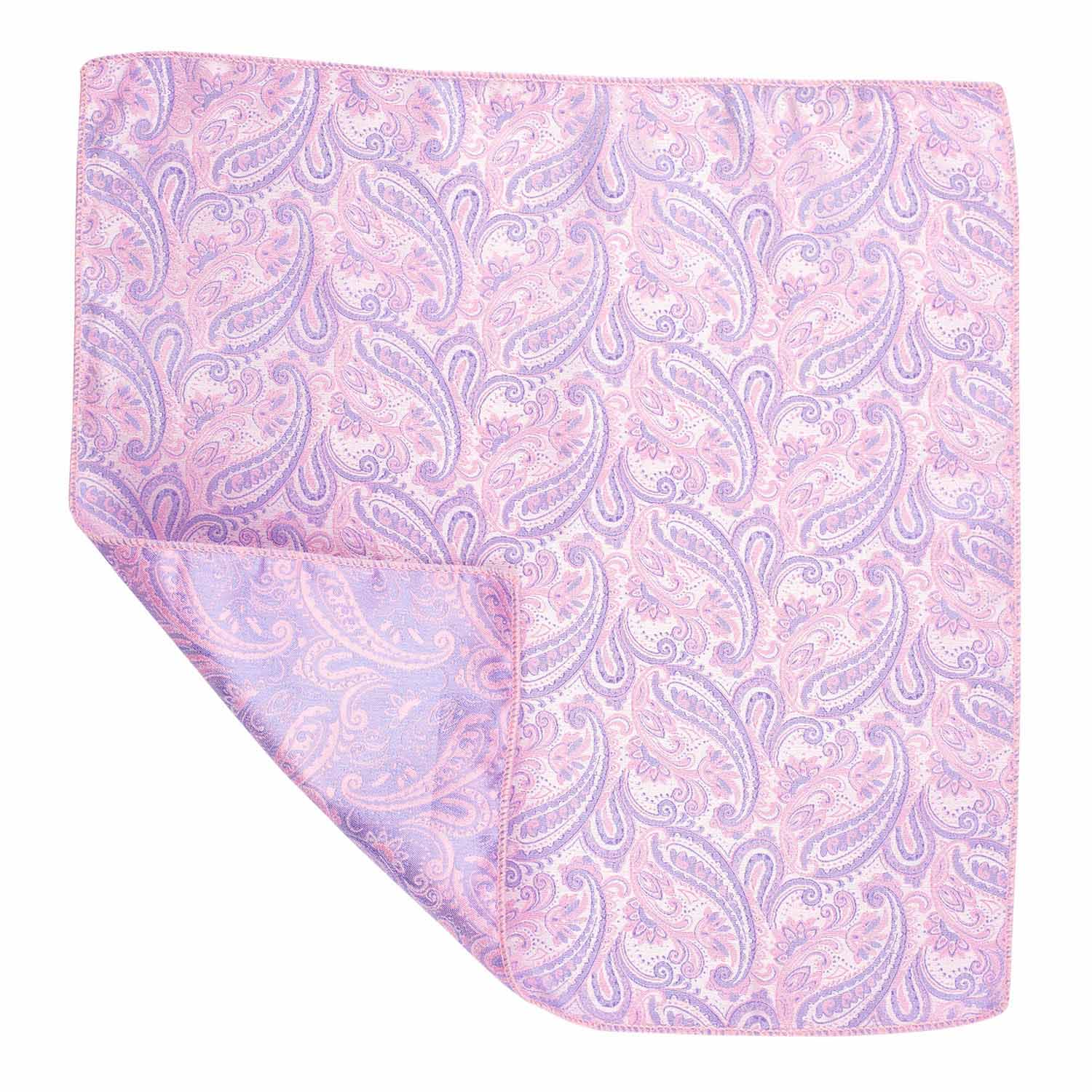 Pink Paisley Pocket Square for Men