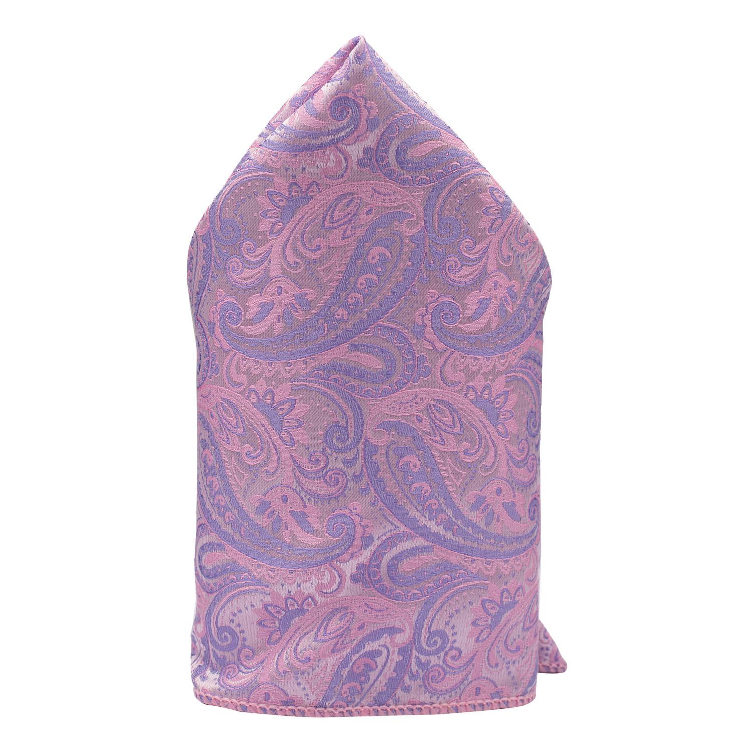 Pink Paisley Pocket Square for Men