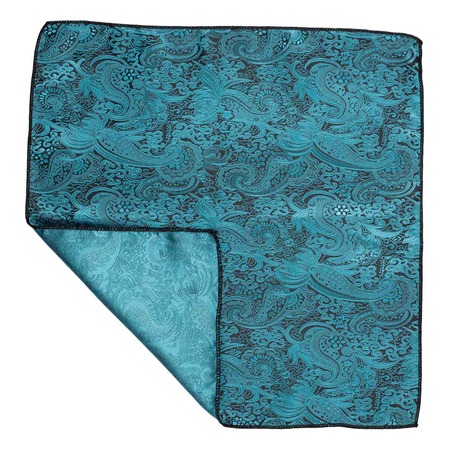 Blue Paisley Pocket Square for Men