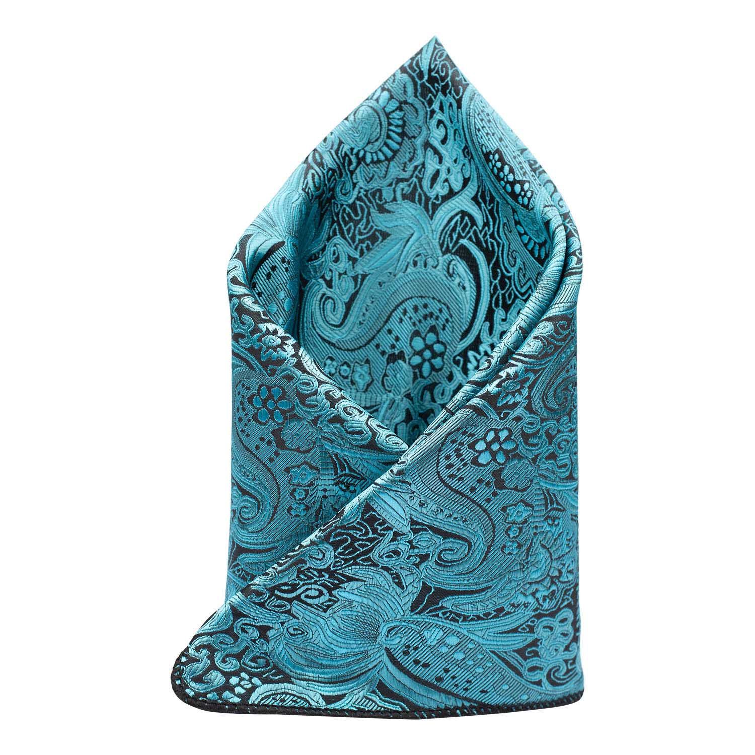 Blue Paisley Pocket Square for Men