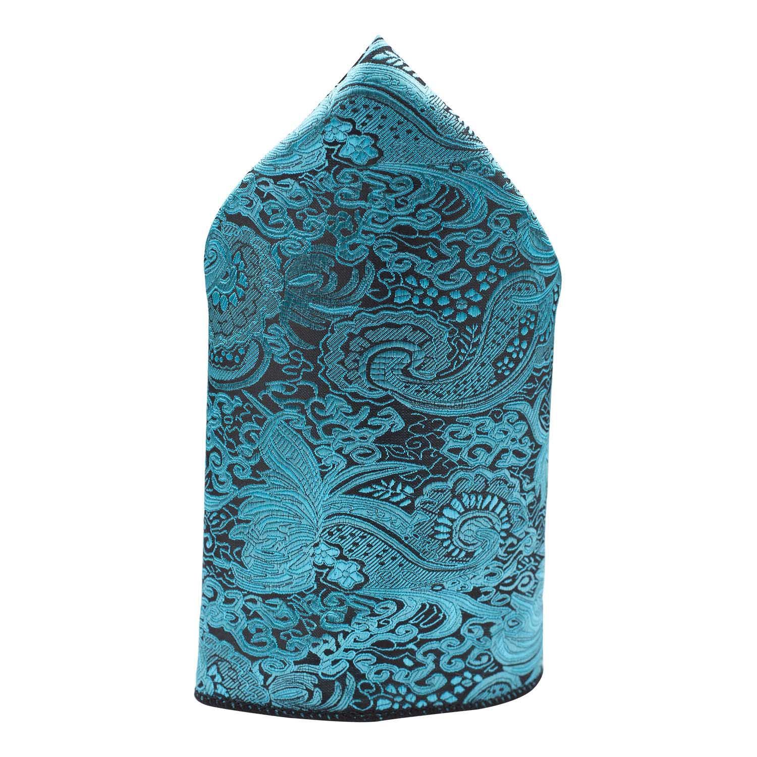 Blue Paisley Pocket Square for Men