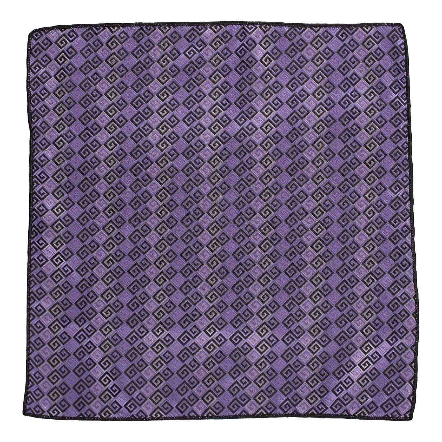 Purple Geometric Pocket Square for Men