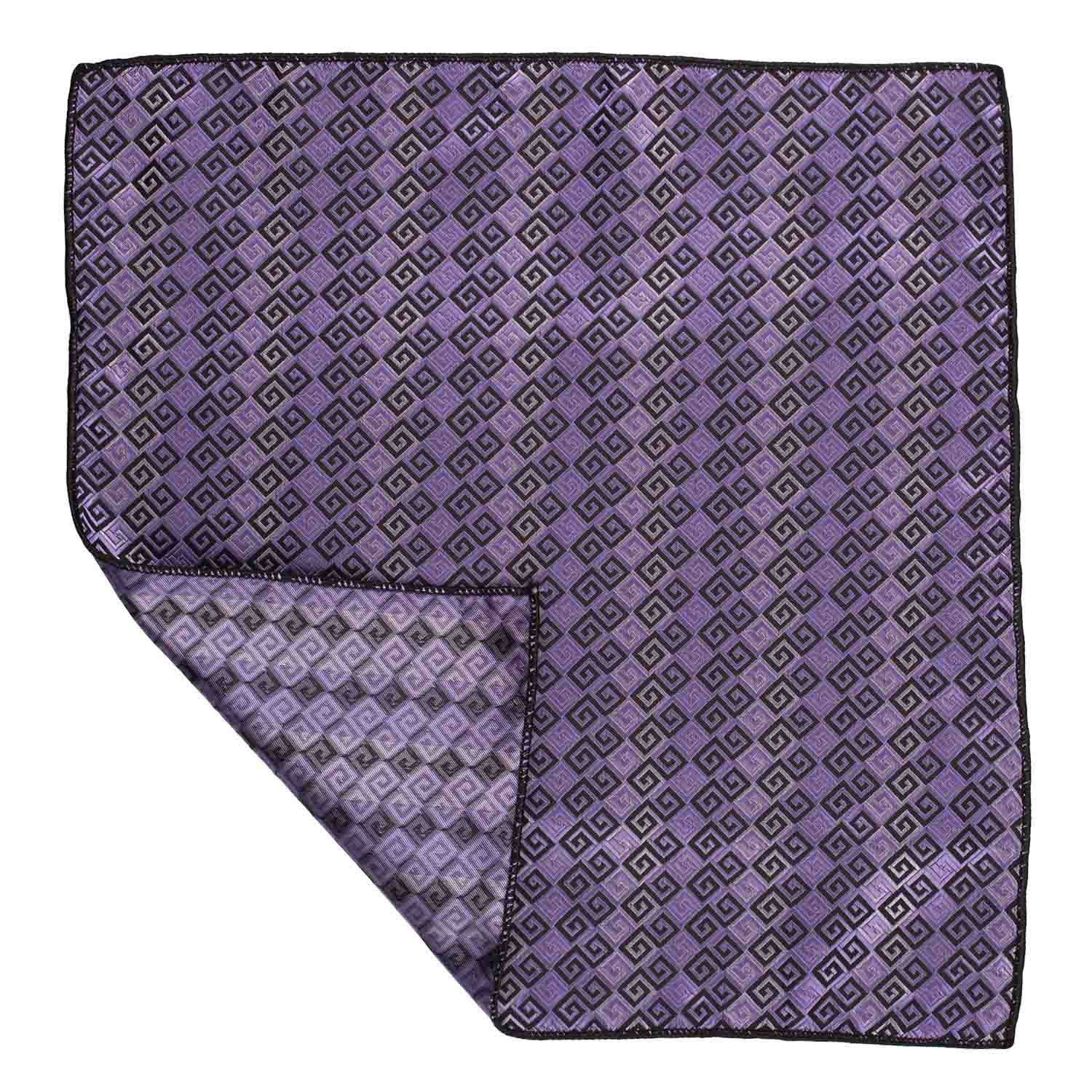 Purple Geometric Pocket Square for Men