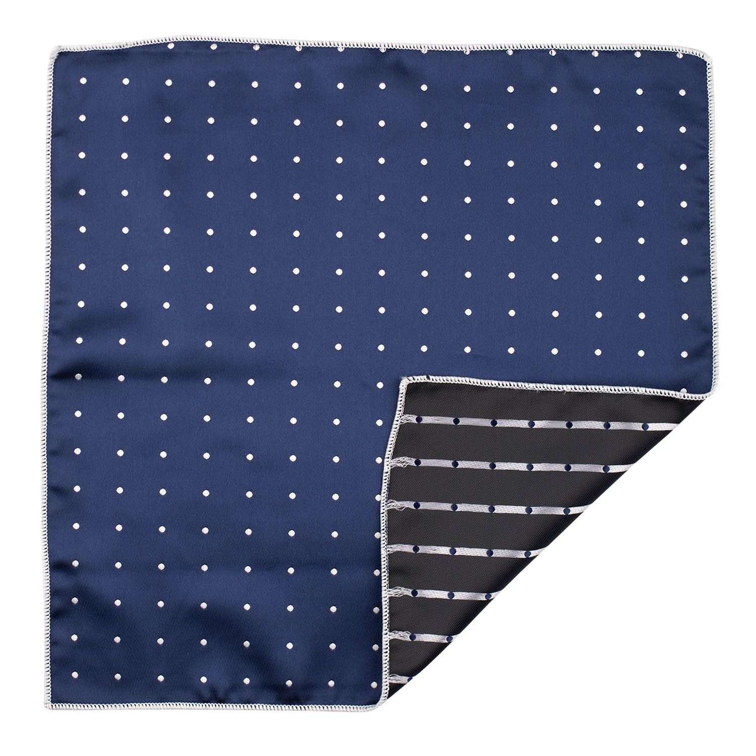Blue Polka Dot Pocket Square for Men
