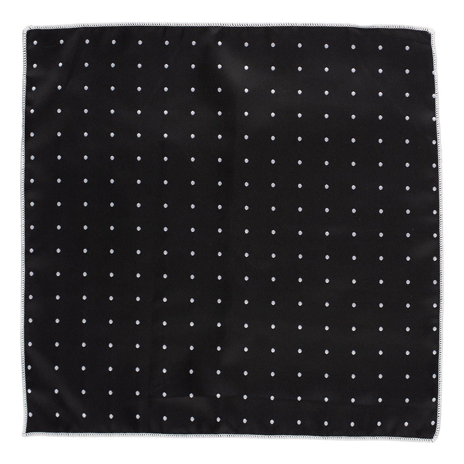 Black Polka Dot Pocket Square for Men