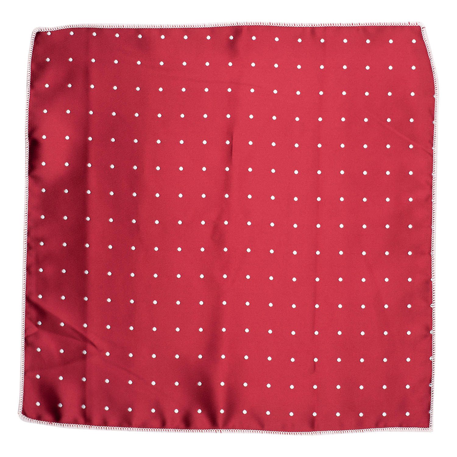 Burgundy Polka Dot Pocket Square for Men