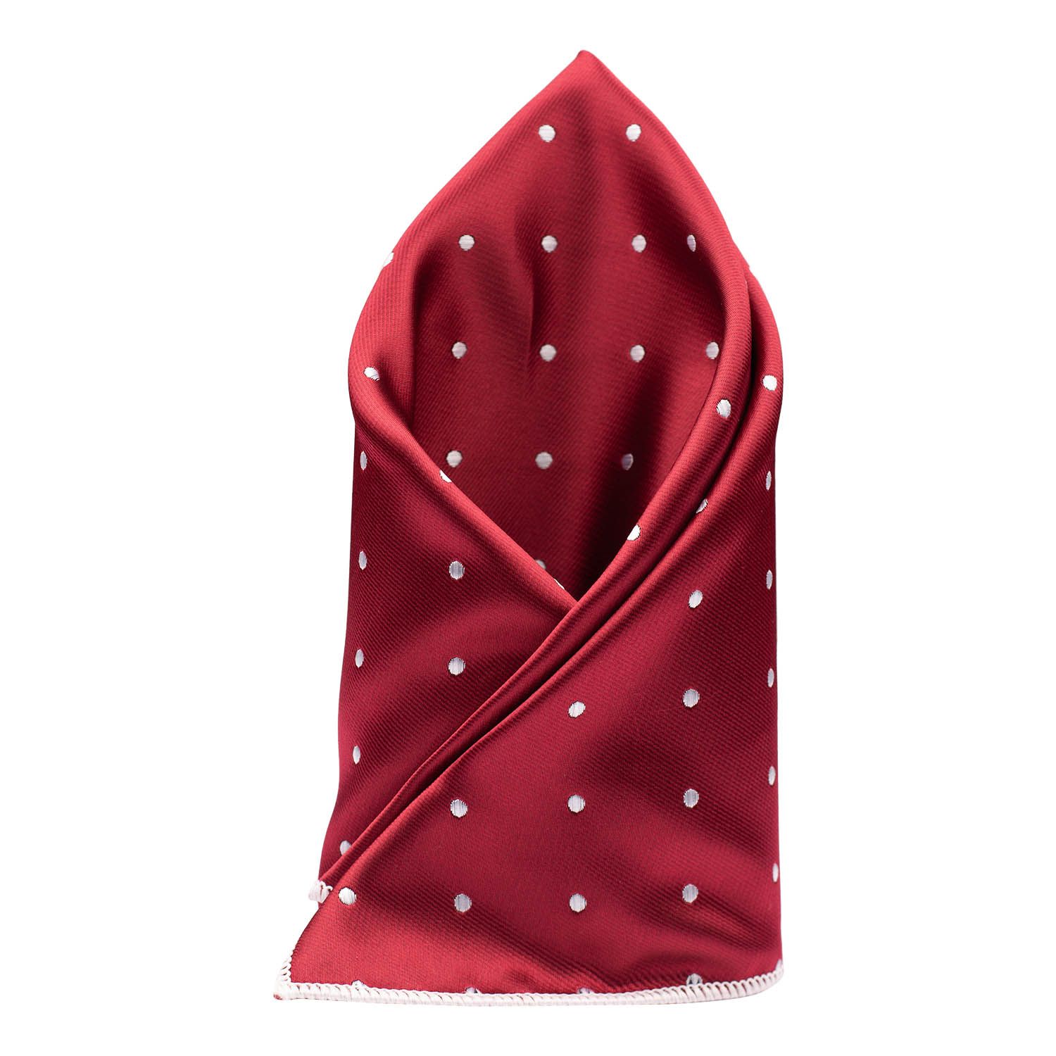 Burgundy Polka Dot Pocket Square for Men
