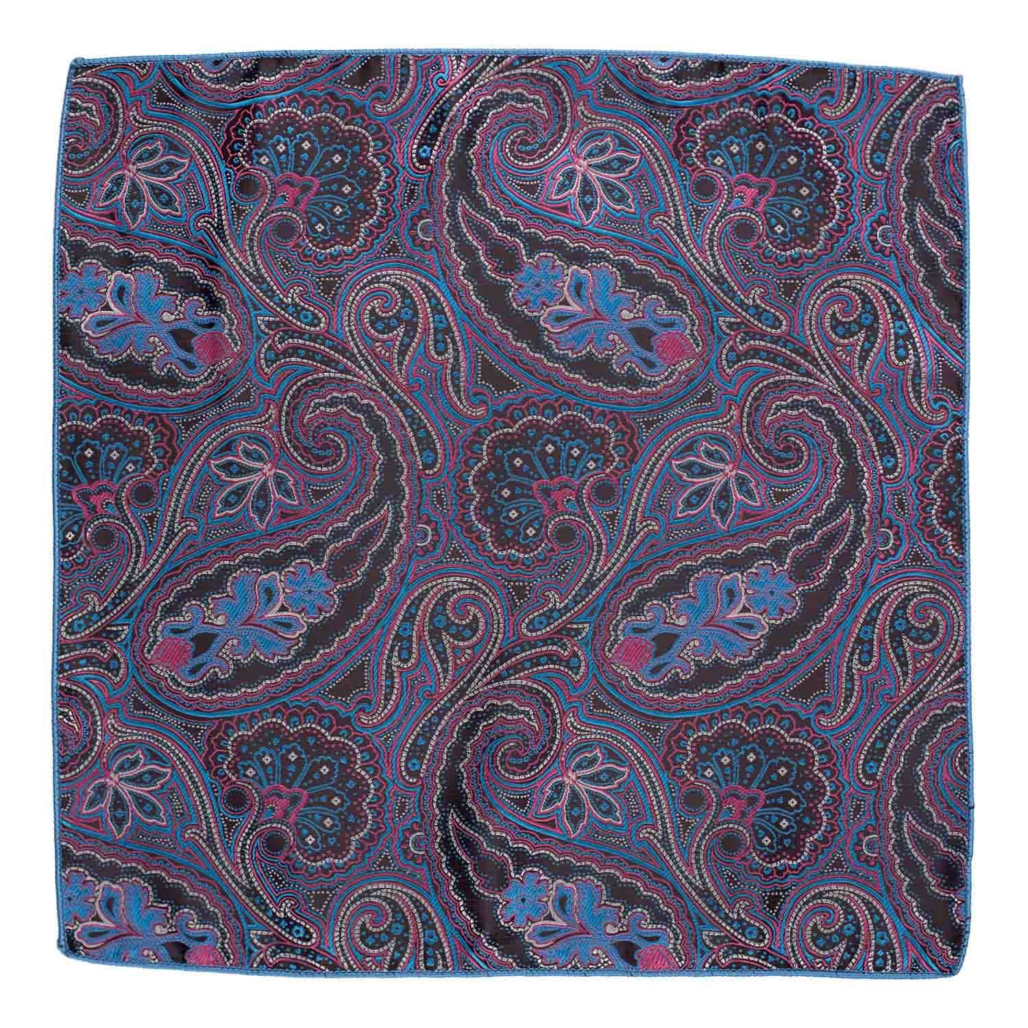 Purple Paisley Pocket Square for Men