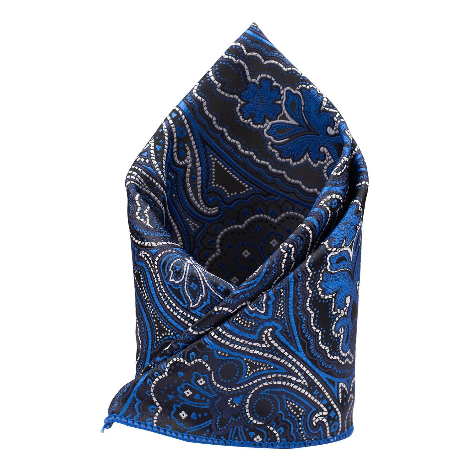 Blue Paisley Pocket Square for Men