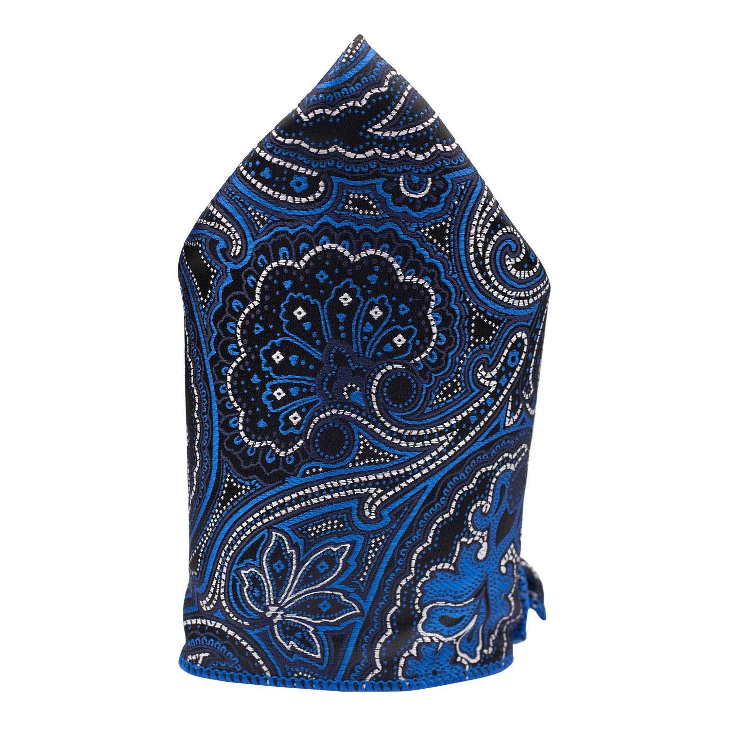 Blue Paisley Pocket Square for Men