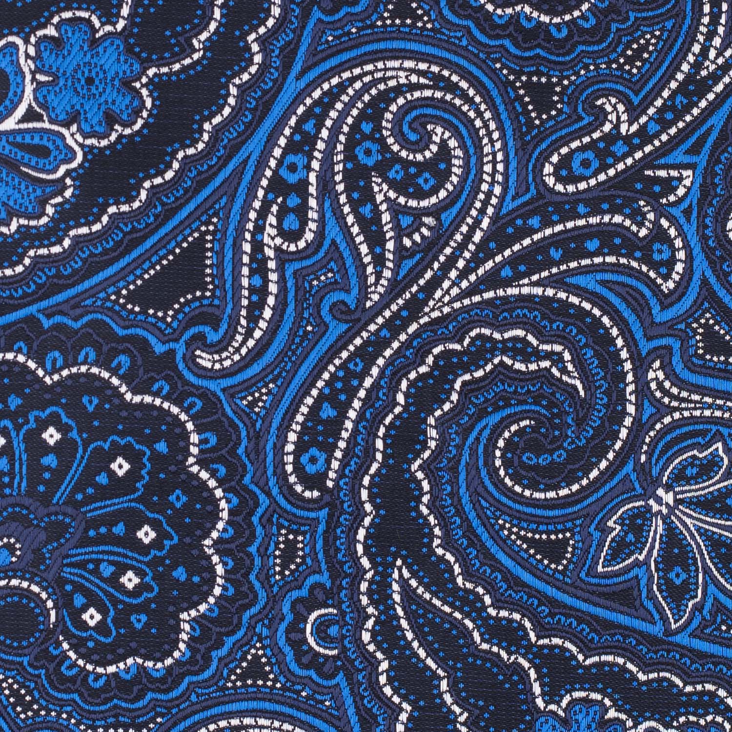 Blue Paisley Pocket Square for Men