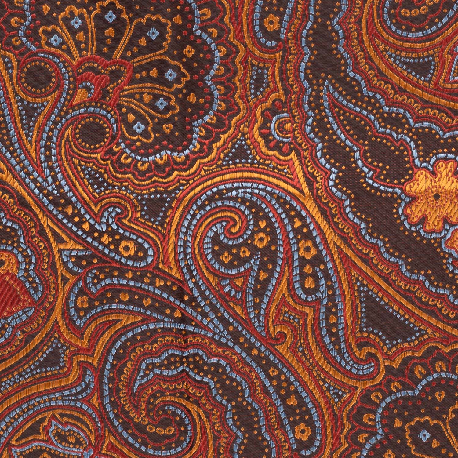 Orange Paisley Pocket Square for Men