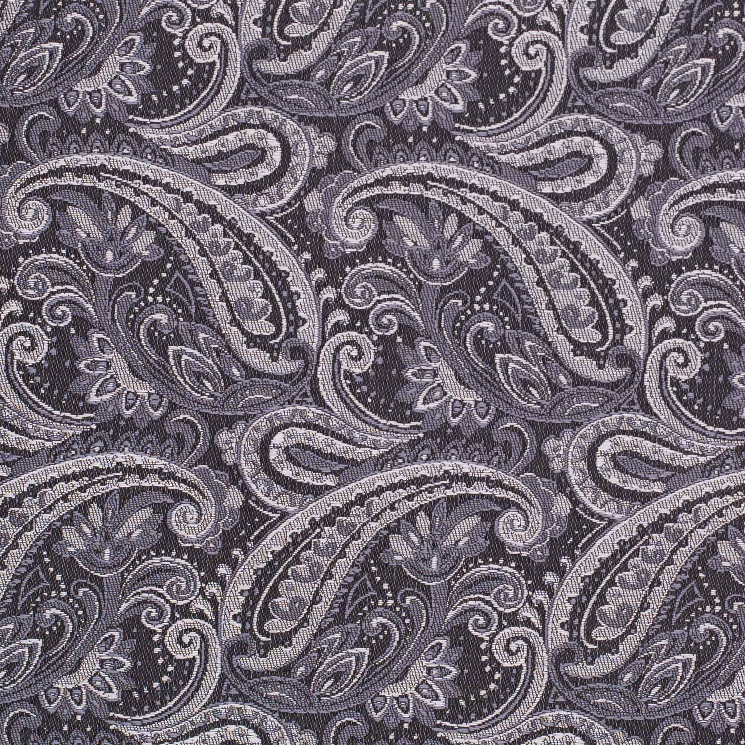 Grey Paisley Pocket Square for Men
