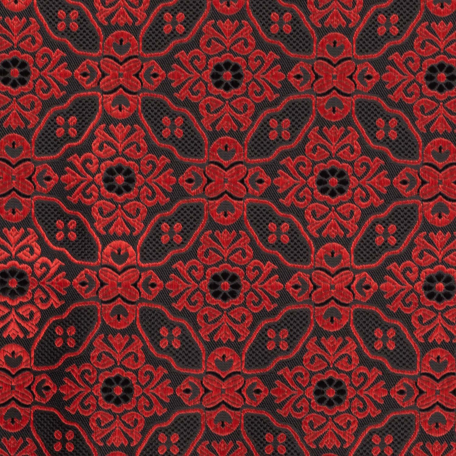 Red Floral Pocket Square for Men