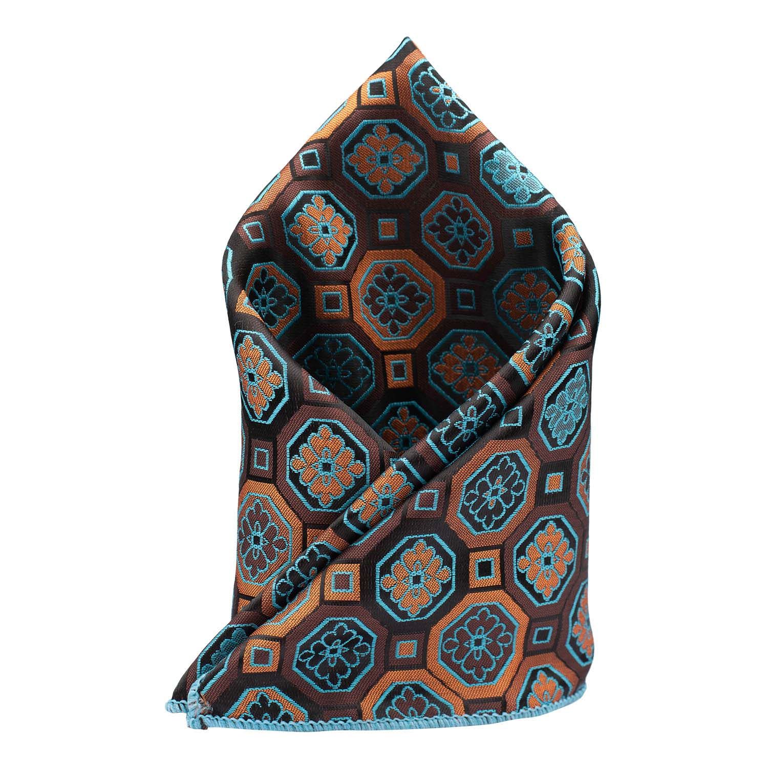 Multicolor Geometric Pocket Square for Men