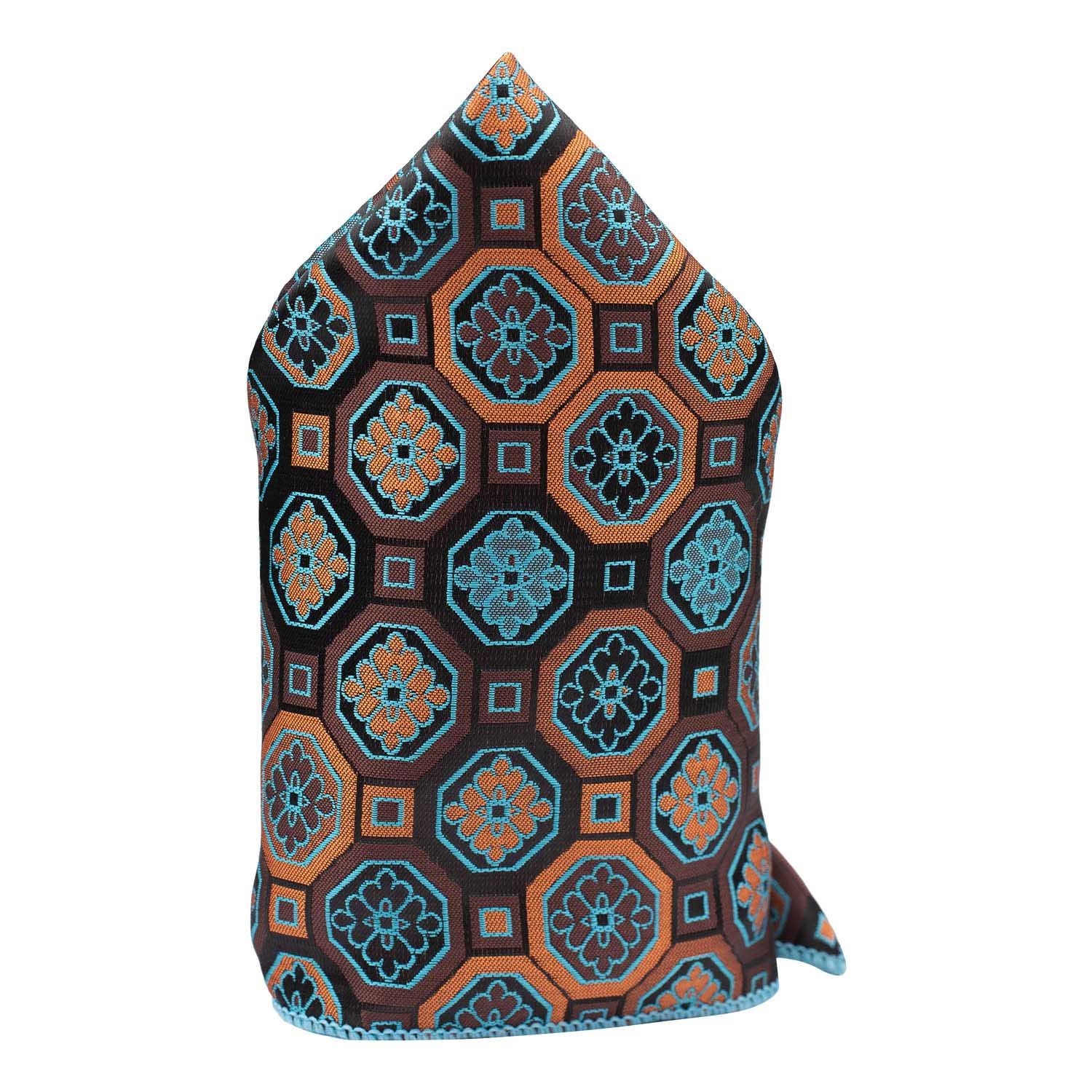 Multicolor Geometric Pocket Square for Men