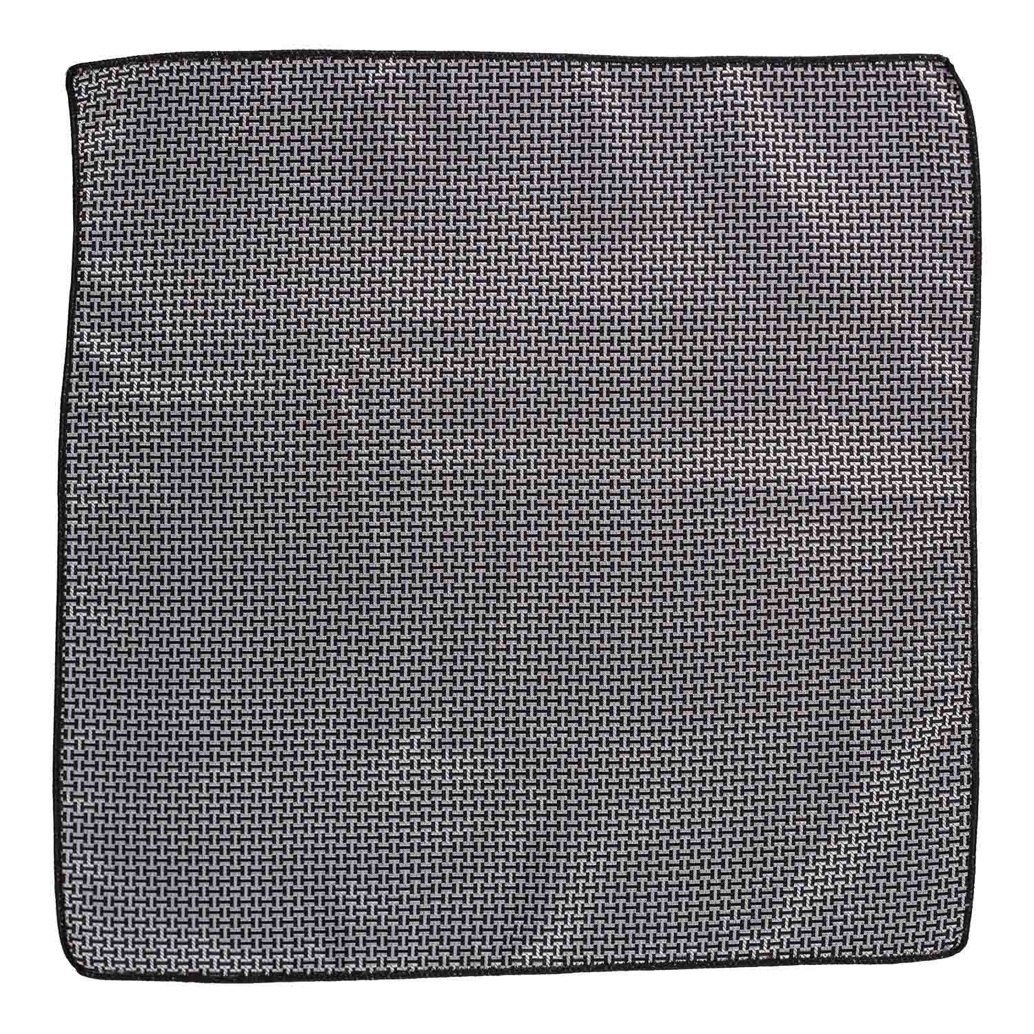 Grey Geometric Pocket Square for Men