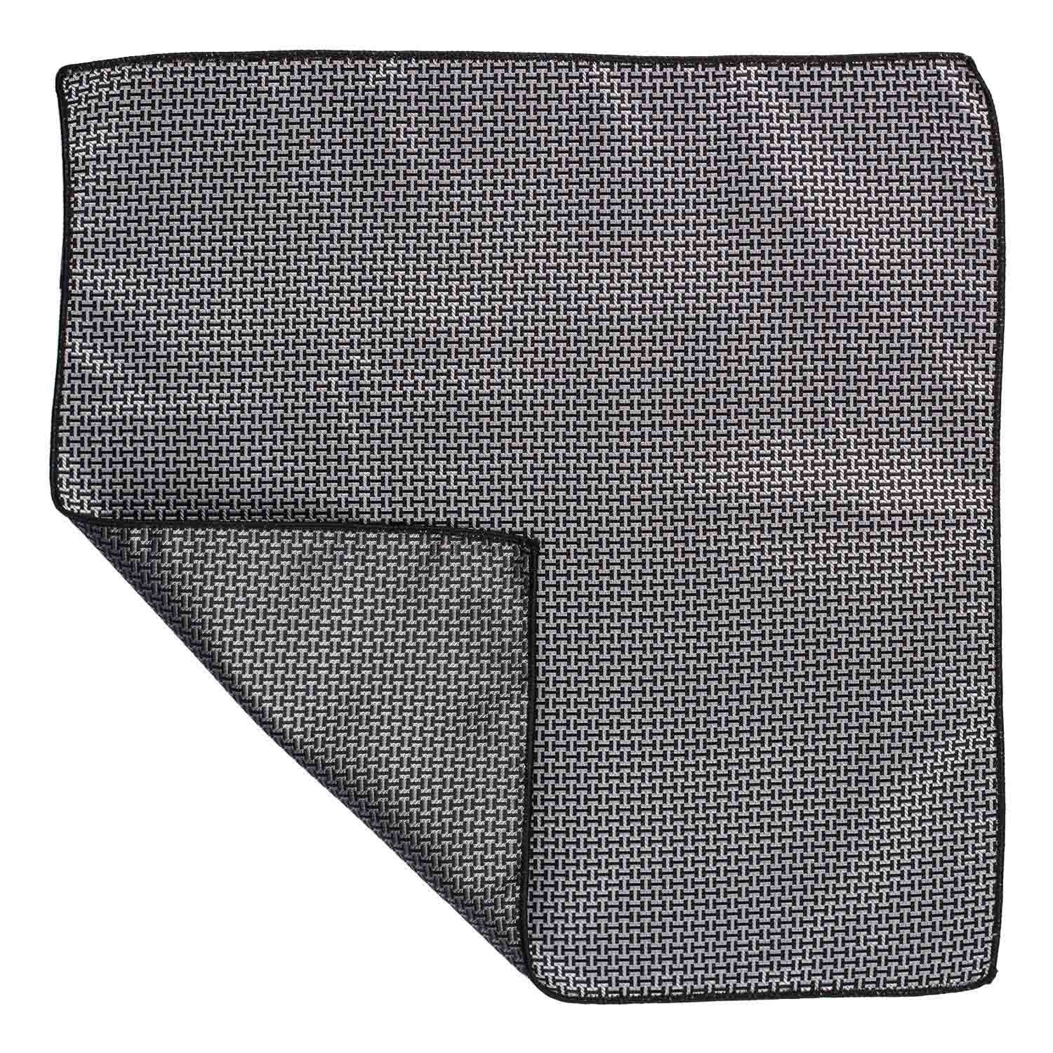 Grey Geometric Pocket Square for Men