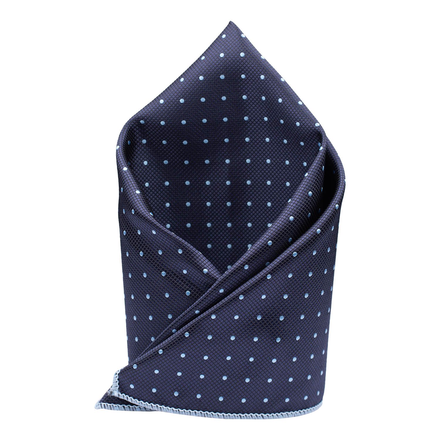Blue Polka Dot Pocket Square for Men