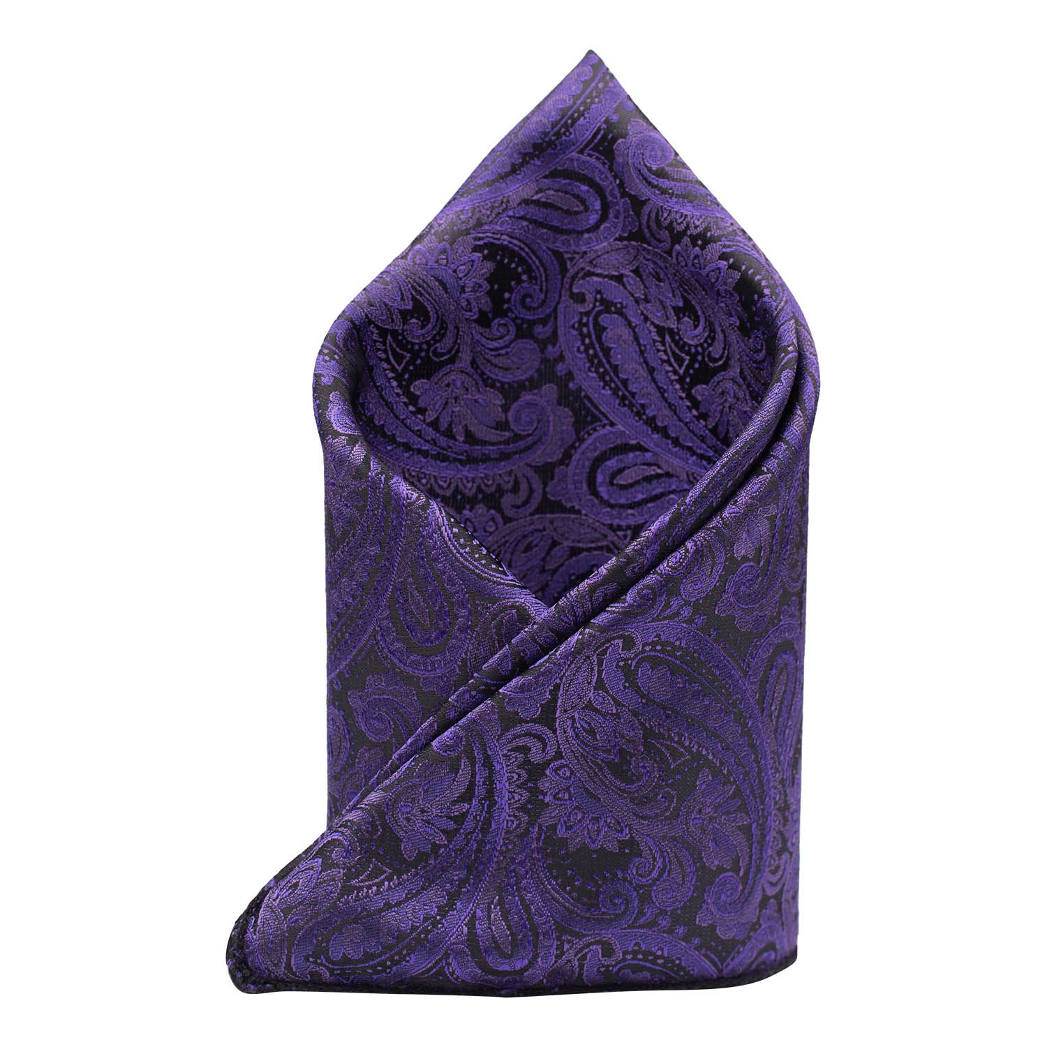 Purple Paisley Pocket Square for Men