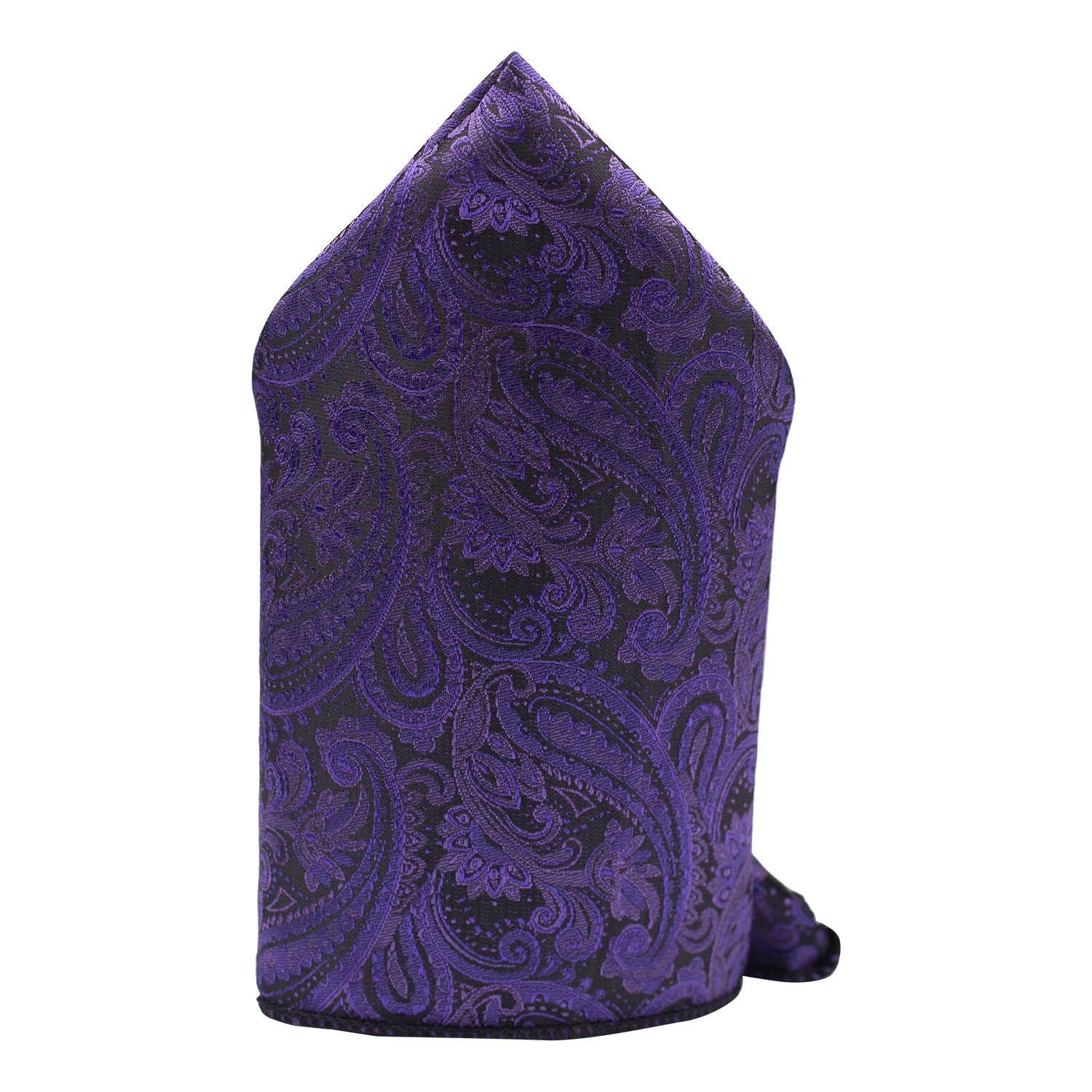 Purple Paisley Pocket Square for Men
