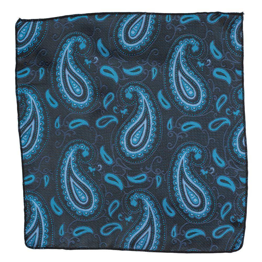 Blue Paisley Pocket Square for Men