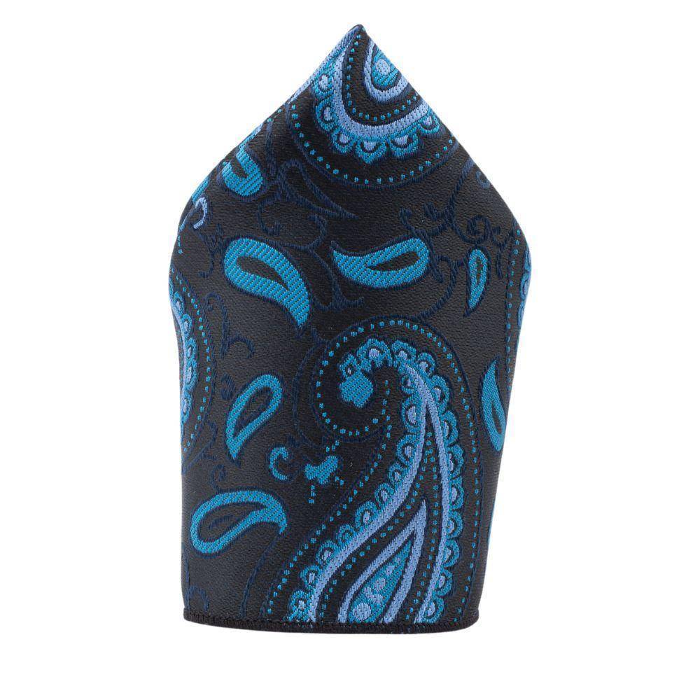 Blue Paisley Pocket Square for Men
