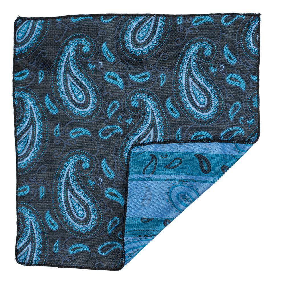 Blue Paisley Pocket Square for Men