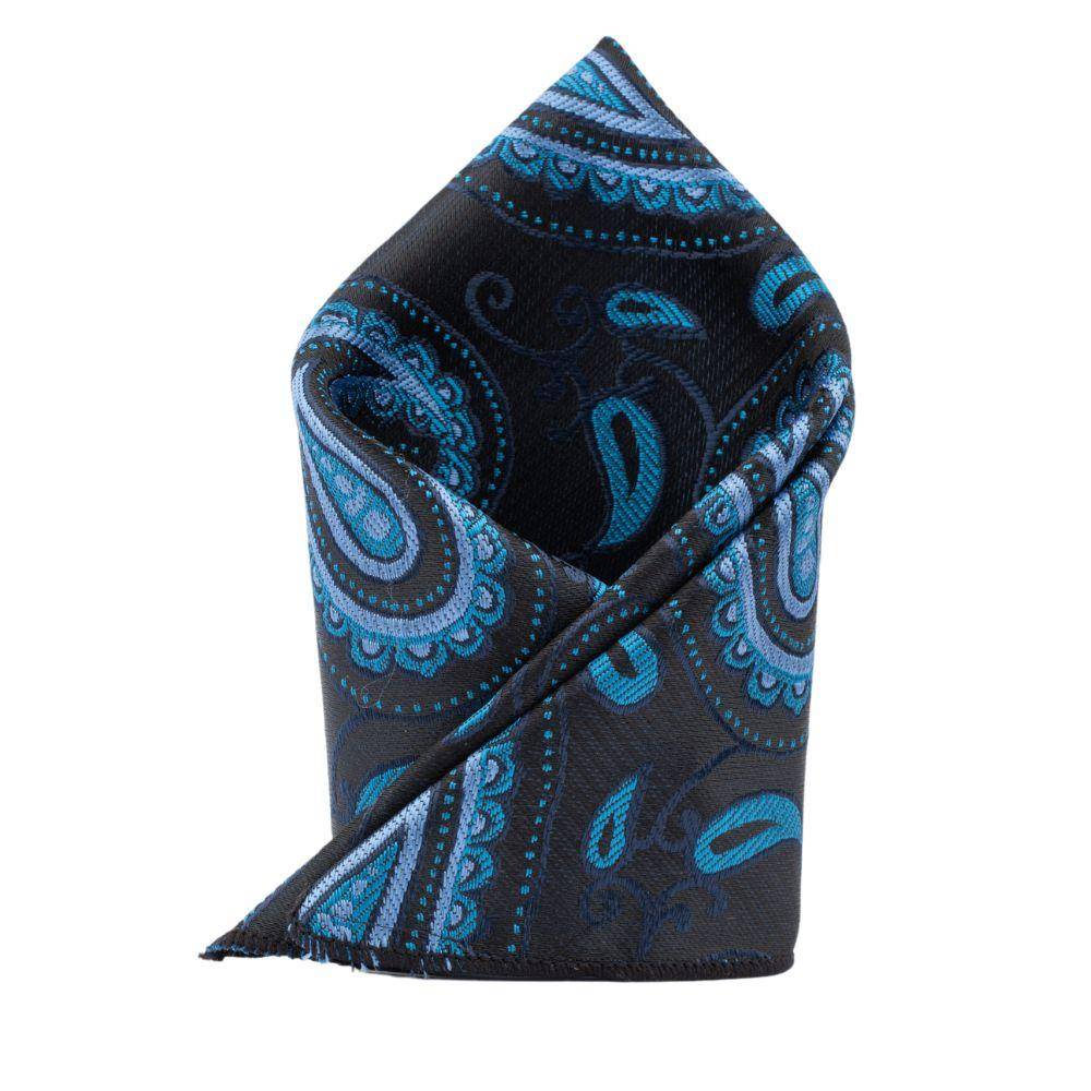 Blue Paisley Pocket Square for Men