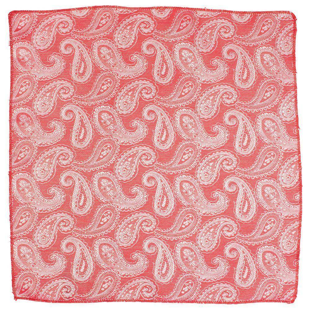 Pink Paisley Pocket Square for Men