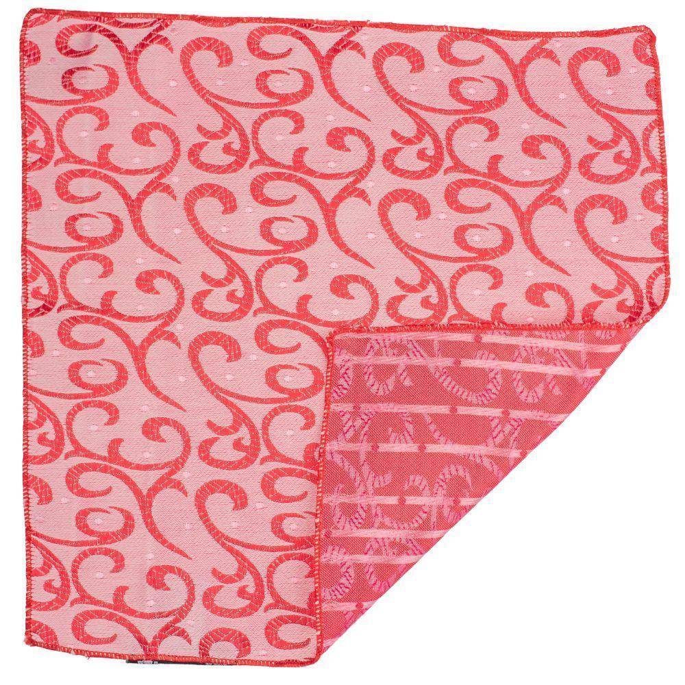 Pink Geometric Pocket Square for Men