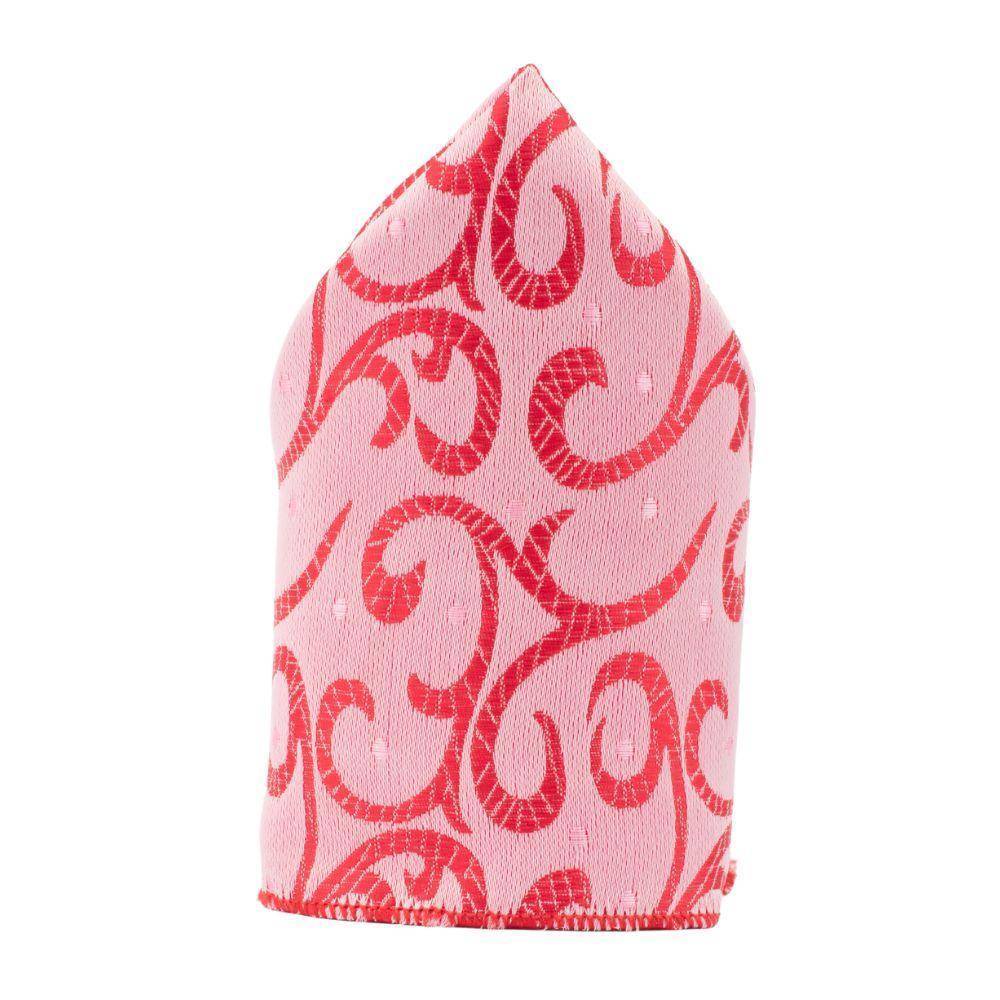 Pink Geometric Pocket Square for Men