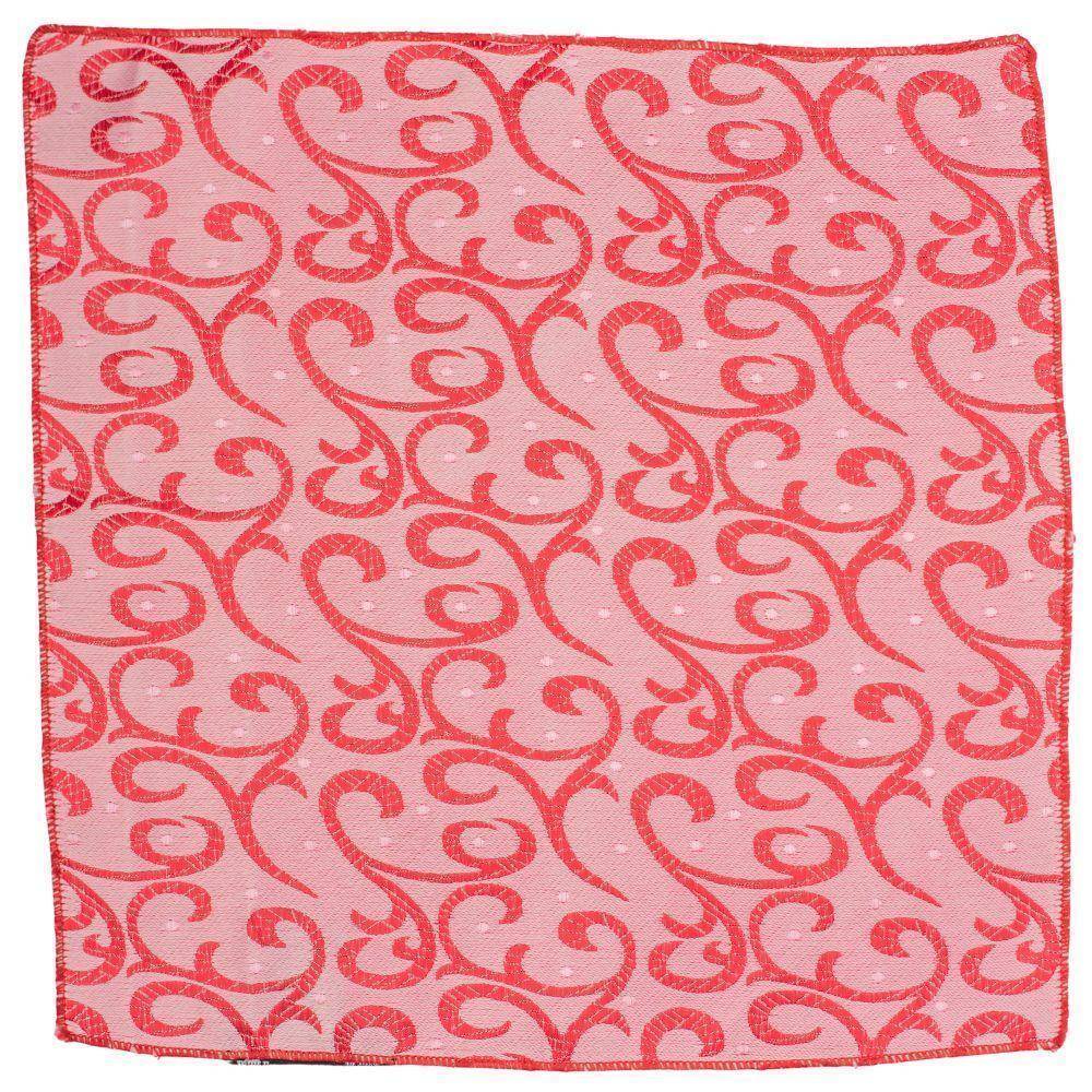 Pink Geometric Pocket Square for Men