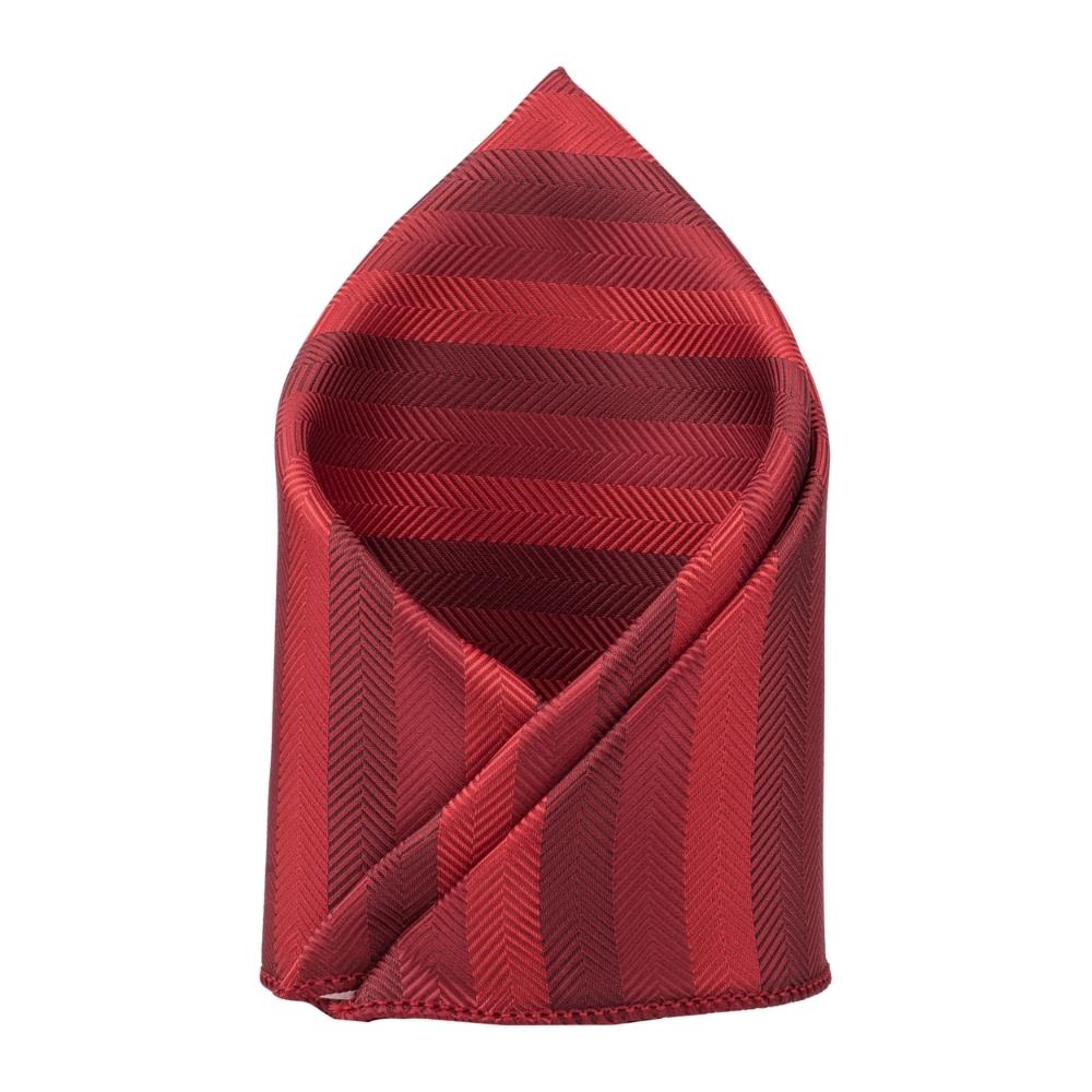 Red Geometric Pocket Square for Men