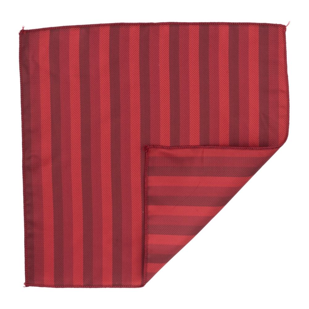 Red Geometric Pocket Square for Men